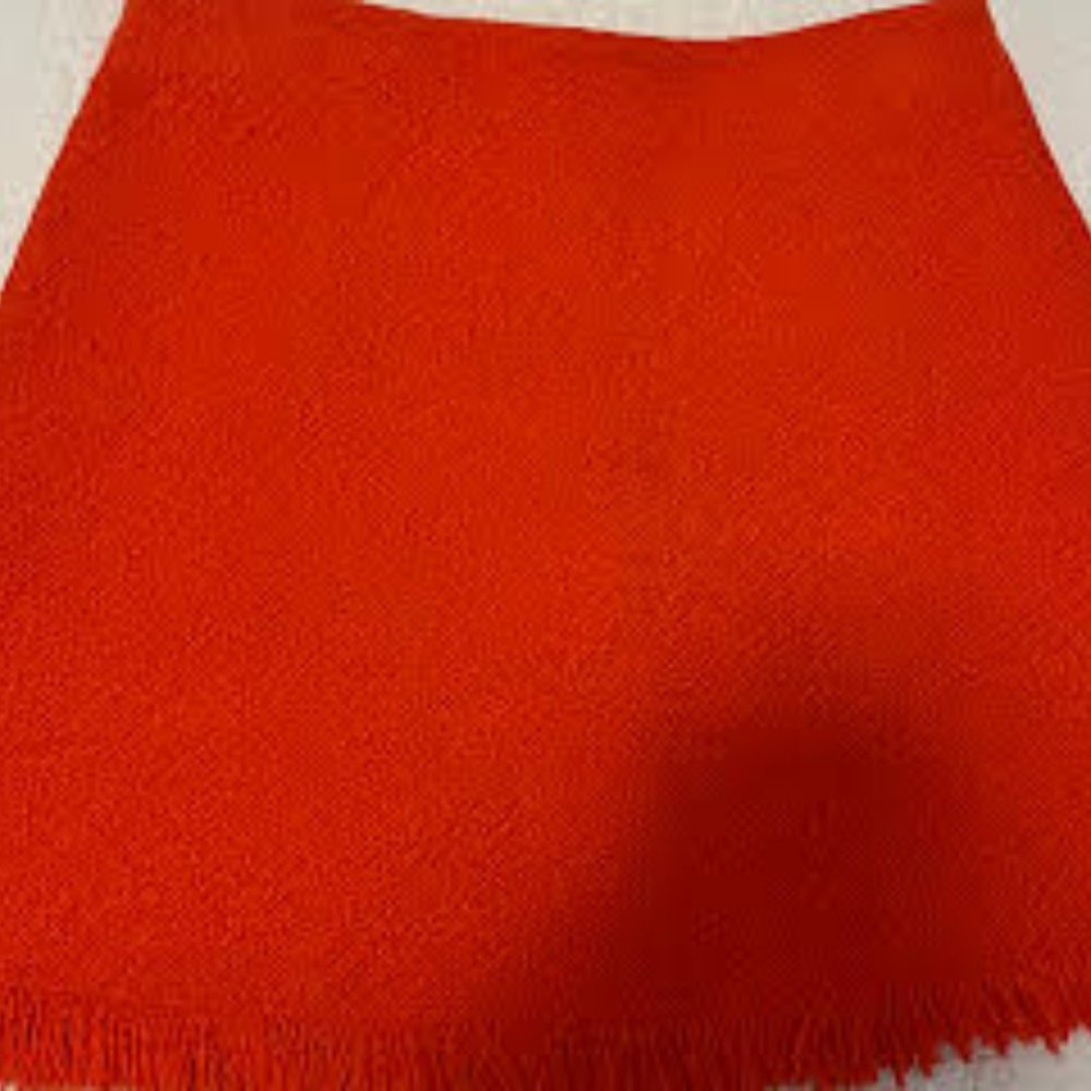 Orange tweed preppy skirt